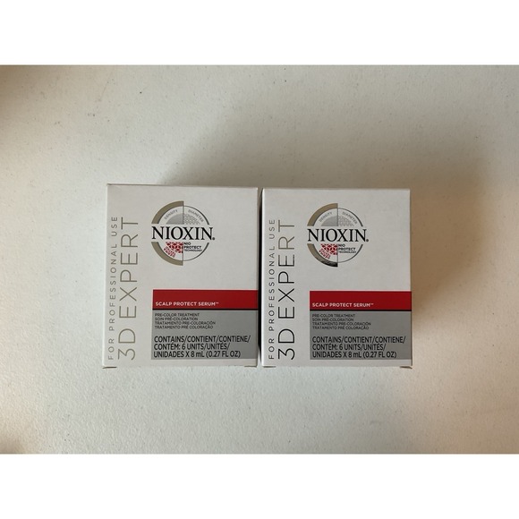 2X Nioxin 3D Expert Scalp Protect Serum Pre-Color Treatment 0.27floz each - Picture 2 of 4